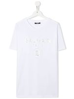 Balmain Kids t-shirt à logo imprimé - Blanc