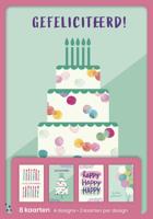 hallmark wenskaarten, gefeliciteerd, blister van 8 stuks