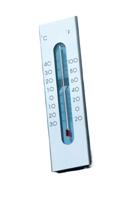 Muurthermometer aluminium 23x7x1cm - Nature