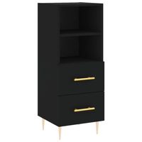 The Living Store Dressoir - Meubelen - 34.5 x 34 x 90 cm - zwart - thumbnail