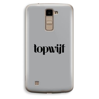 Topwijf Grijs Zwart: LG K10 (2016) Transparant Hoesje