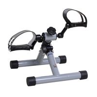 HOMCOM Mini-hometrainer, opvouwbare fietstrainer, mini-fiets, traploze weerstand, staal, zilvergrijs, 33 x 34 x 32 cm