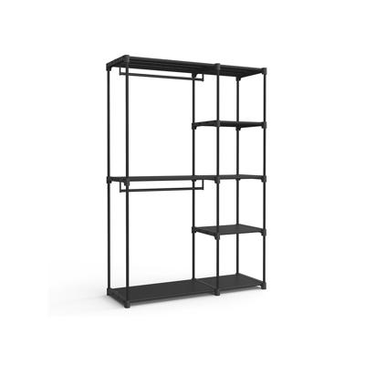 Open kledingkast, Zwart / 43 x 124 x 182 cm