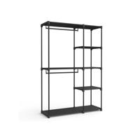 Open kledingkast, Zwart / 43 x 124 x 182 cm