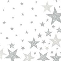 Duni servetten star white 33x33 cm