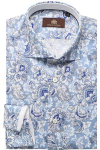 Circle of Gentlemen Davey Slim Fit Overhemd blauw, Motief