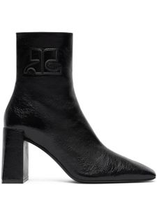 Courrèges bottines Helena 70 mm en cuir - Noir