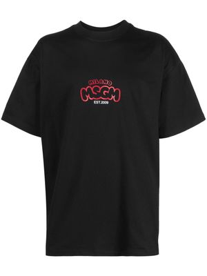 MSGM t-shirt en coton à imprimé graphique - Noir