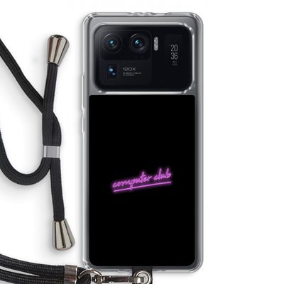 Vice Black: Xiaomi Mi 11 Ultra Transparant Hoesje met koord
