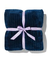 HEMA Plaid Sherpa Blauw 130x150 (donkerblauw) - thumbnail