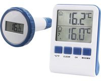 Summer fun thermometer digitaal wit/blauw - thumbnail