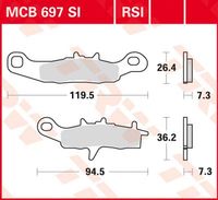 TRW Remblokken, en remschoenen voor de moto, MCB697RSI Sinter competitie offroad