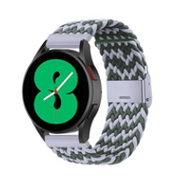 Braided nylon bandje - Groen / grijs - Samsung Galaxy Watch - 42mm - thumbnail