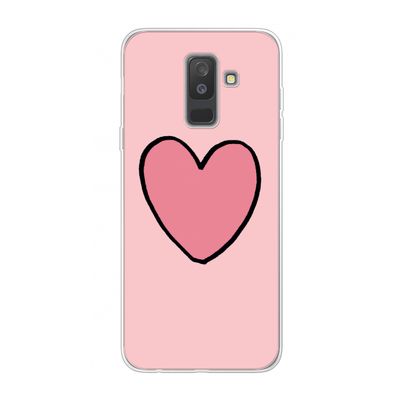 Hartje: Samsung Galaxy A6 Plus (2018) Transparant Hoesje