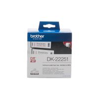 Brother DK-22251 labelprinter-tape Zwart en rood op wit - thumbnail