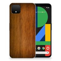 Google Pixel 4 XL | Bumper Hoesje | Donker Hout