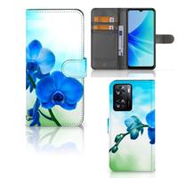 PPO A57 | A57s | A77 4G Hoesje Orchidee Blauw - Cadeau voor je Moeder PPO A57 | A57s | A77 4G Hoesje Orchidee Blauw - Cadeau voor je Moeder