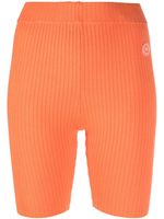 Sporty & Rich short nervuré à patch logo - Orange