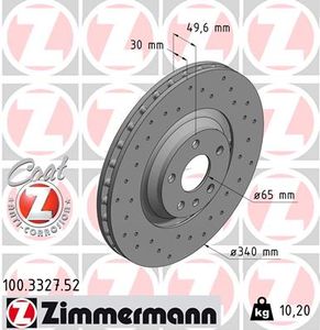 Remschijf SPORT REMSCHIJF COAT Z ZIMMERMANN, Remschijftype: Buiten geventileerd, u.a. für Audi