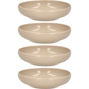 Plasticforte Kommetje/schaaltje - 4x - taupe - D16 x 4 cm - 520 ml - kunststof - Kommetjes