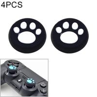 4 PC'S cute cat paw silicone beschermhoes voor PS4/PS3/PS2/XBOX360/XBOXONE/WIIU gamepad joystick (wit)