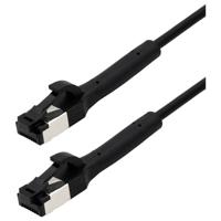 Maxtrack TI42-0,5L RJ45 Netwerkkabel, patchkabel CAT 8.1 U/FTP 0.50 m Zwart Afgeschermd (enkel), Flexibel 1 stuk(s)