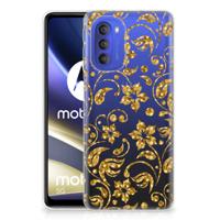 Motorola Moto G51 5G | TPU Case | Gouden Bloemen