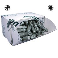 PZ1 schroefbit kruiskop Pozidriv 25mm 50 stuks korte uitvoering