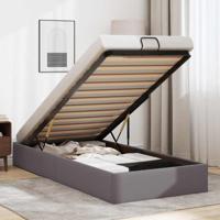 Bedframe zonder matras 100x200 cm kunstleer grijs