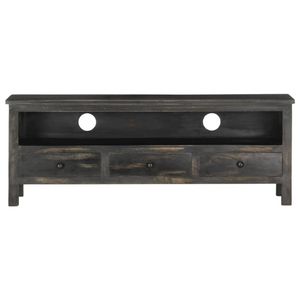 The Living Store TV-kast Rustiek Mangohout - 120 x 30 x 45 cm - 3 lades en 1 vak