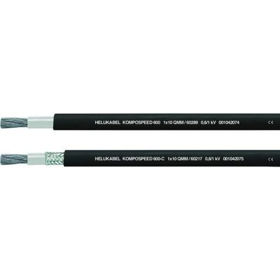 HELU 60291-500 Geleiderkettingkabel KOMPOSPEED 600 1 x 25 mm² Zwart 500 m