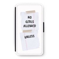 No Girls Allowed Unless: iPhone 11 Pro Flip Hoesje