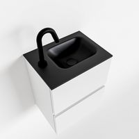 Toiletmeubel Mondiaz Ada | 40 cm | Meubelkleur Talc | Lex wastafel Urban Links | 1 kraangat