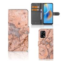 OPPO A74 4G | Bookcase | Marmer Oranje