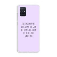 Gek: Galaxy A71 Transparant Hoesje Gek: Galaxy A71 Transparant Hoesje
