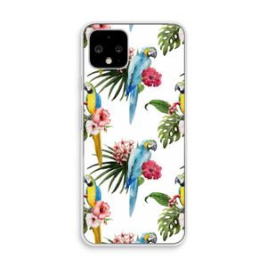 Kleurrijke papegaaien: Pixel 4 Transparant Hoesje