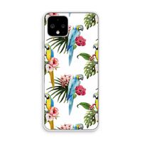 Kleurrijke papegaaien: Pixel 4 Transparant Hoesje
