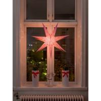 Konstsmide 2982-134 Kerstster Gloeilamp, LED Pink Geborduurd, Uitgestanst motief, Schakelaar