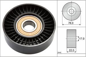 Spanrol, Poly V-riem INA, Diameter (mm)76mm, u.a. für Mercedes-Benz