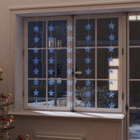 VidaXL Lichtsnoergordijn sterren met 200 led&apos;s en 8 functies blauw