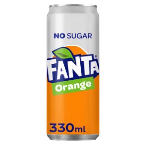 Frisdrank Fanta orange zero blik 330ml