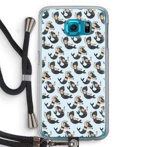 Zeemeermin: Samsung Galaxy S6 Transparant Hoesje met koord