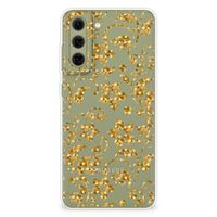 Samsung Galaxy S21FE TPU Case Gouden Bloemen