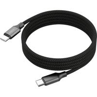 Ansmann 1700-0186 USB-C-kabel USB-C stekker 1.2 m Zwart Textielmantel