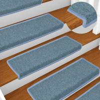 VidaXL Trapmatten 15 st 65x21x4 cm blauw