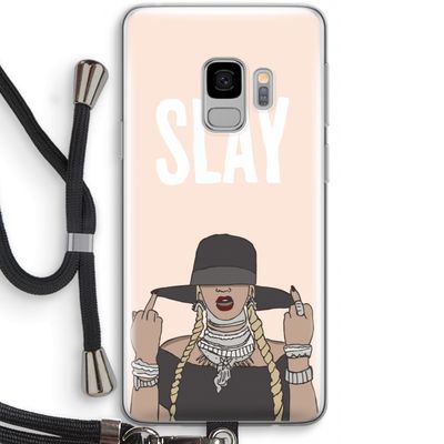 Slay All Day: Samsung Galaxy S9 Transparant Hoesje met koord