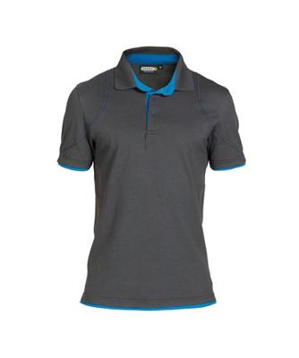 DASSY polo orbital grijs/azuurblauw s