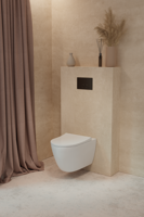 Luca Varess  Vinto  hangend toilet hoogglans wit randloos, inclusief isolatieset