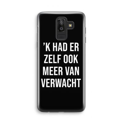 Meer verwacht - Zwart: Samsung Galaxy J8 (2018) Transparant Hoesje