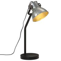 VidaXL Bureaulamp 25 w e27 17x17x60 cm vintage zilverkleurig VidaXL Bureaulamp 25 w e27 17x17x60 cm vintage zilverkleurig